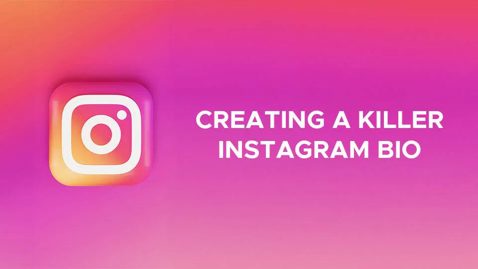 a logo on a vibrant pink background for an instagram bio.